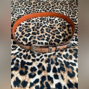 Lucchese Full Quill Ostrich Tapered with Silver Accents size 38